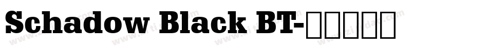 Schadow Black BT字体转换